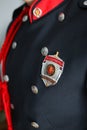 Close up detail of Serbian gendarmerie ÃÂ¶ÃÂ°ÃÂ½ÃÂ´ÃÂ°Ãâ¬ÃÂ¼ÃÂµÃâ¬ÃÂ¸ÃËÃÂ° solemn male uniform